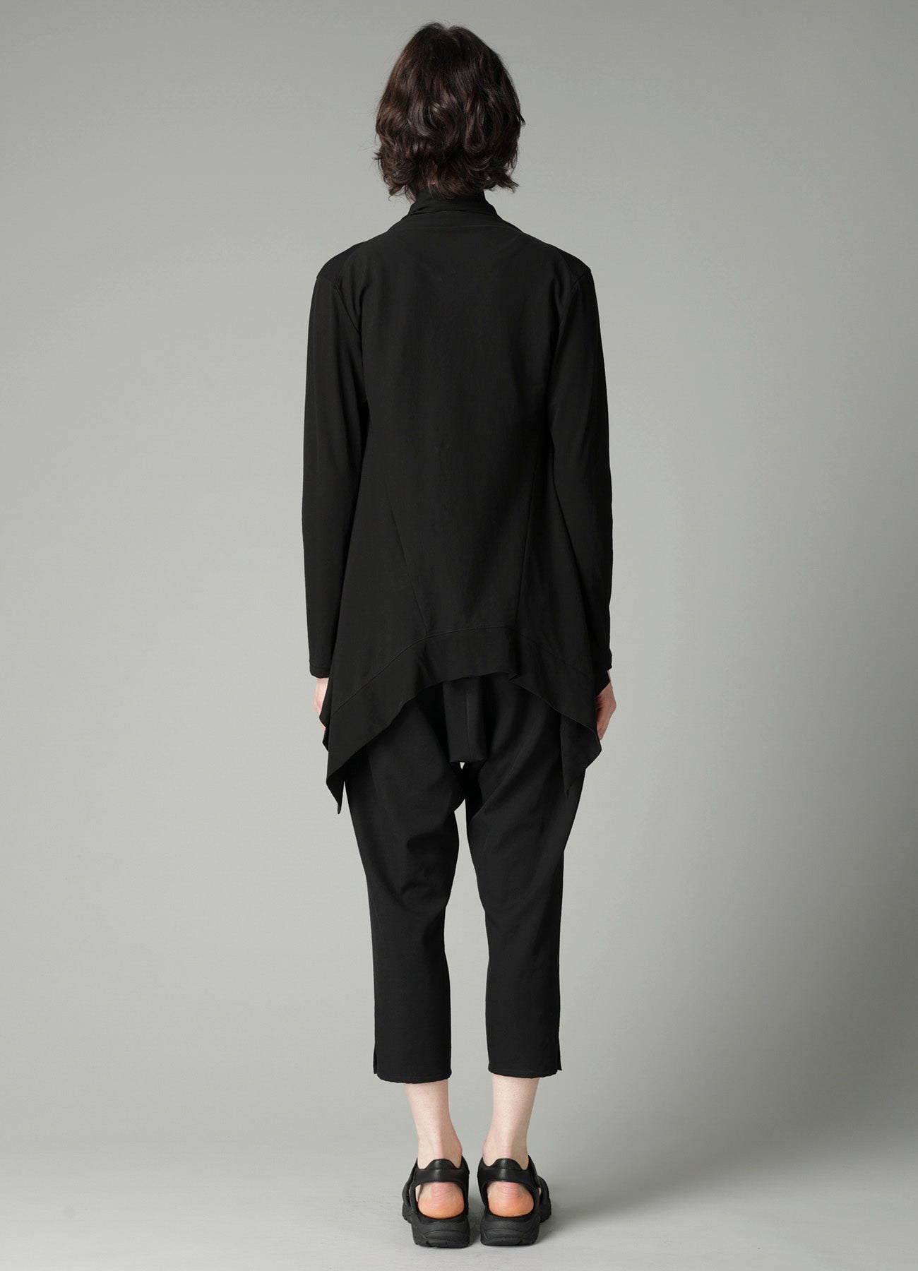 HIGH TWISTED SINGLE JERSEY GUSSET SHOULDER CARDIGAN