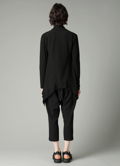 HIGH TWISTED SINGLE JERSEY GUSSET SHOULDER CARDIGAN