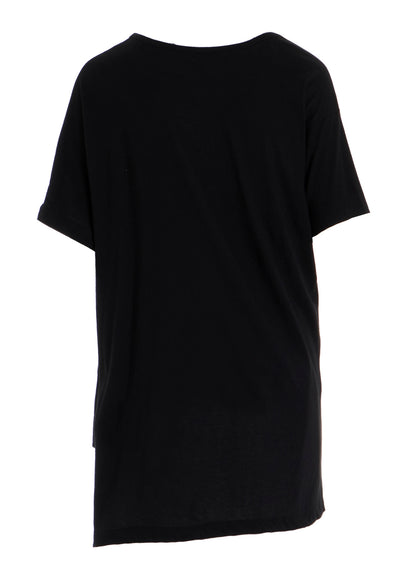 SOFT SINGLE JERSEY ASYMMETRIC SHORT SLV T A