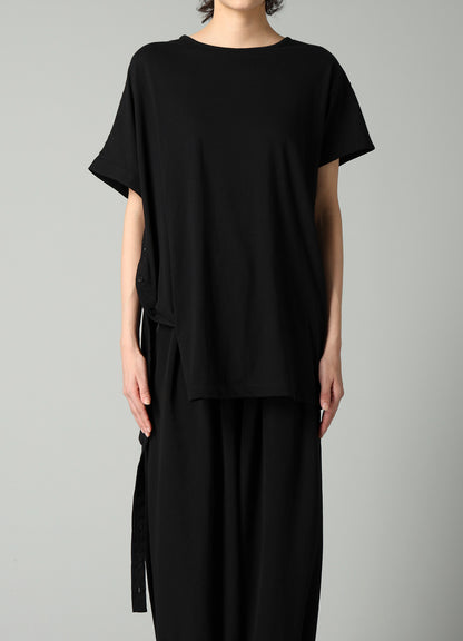 SOFT SINGLE JERSEY ASYMMETRIC SHORT SLV T B