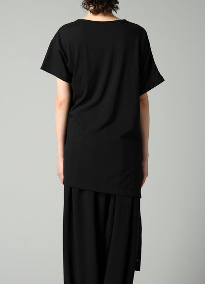 SOFT SINGLE JERSEY ASYMMETRIC SHORT SLV T B