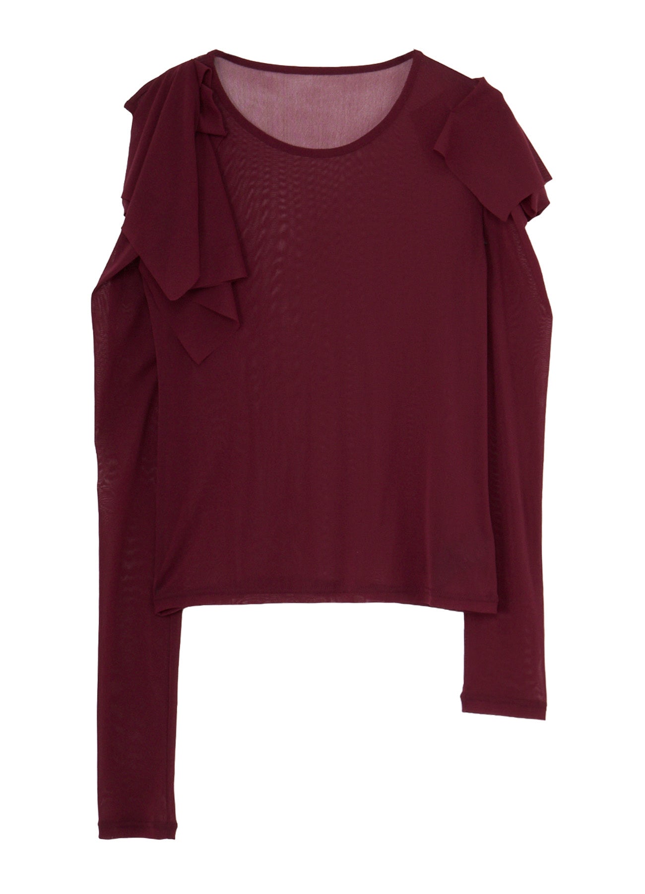Ny TULLE DRAPED SLV PULLOVER