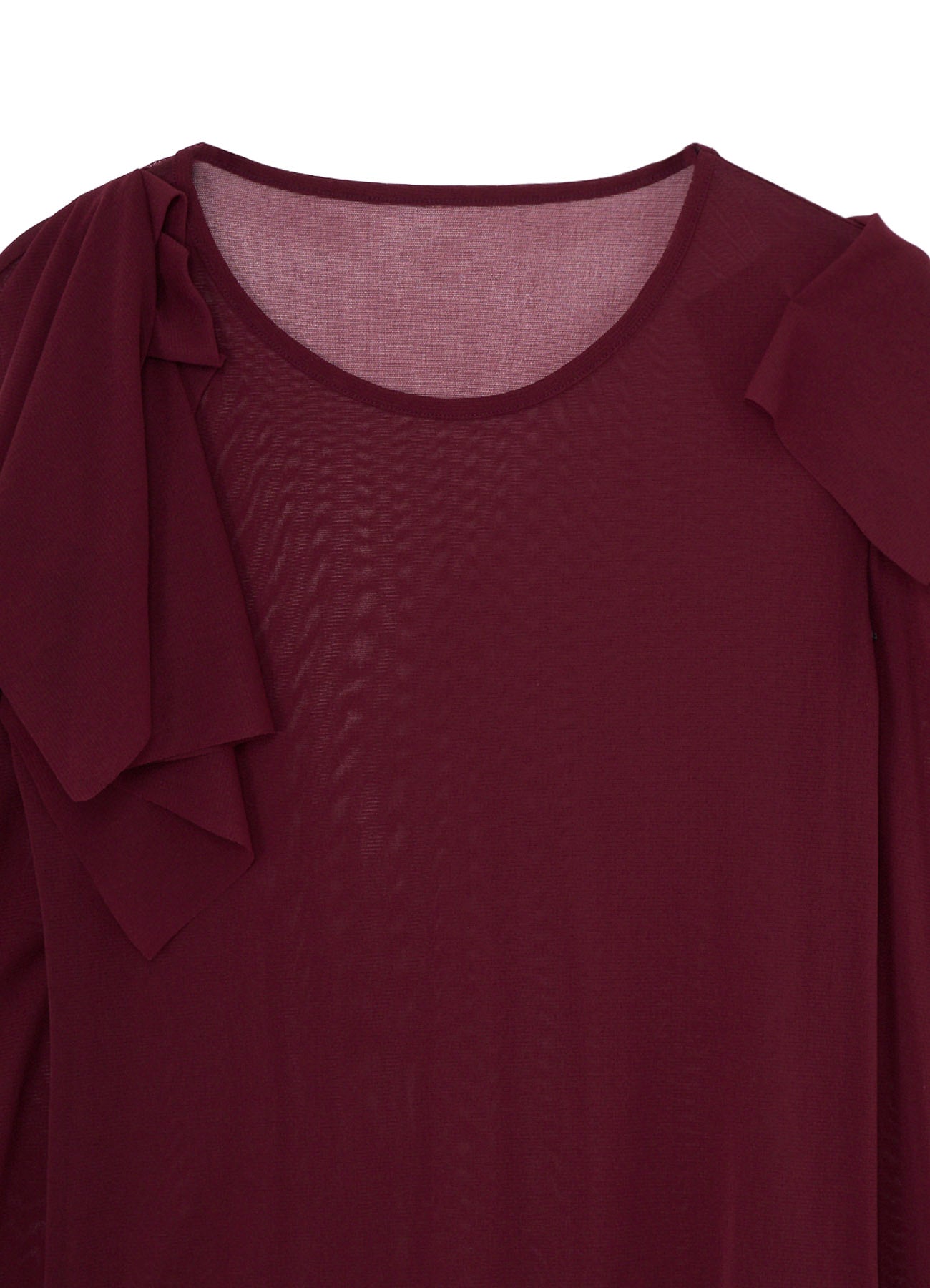 Ny TULLE DRAPED SLV PULLOVER