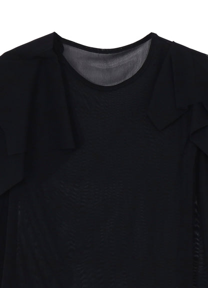 Ny TULLE DRAPED SLV PULLOVER