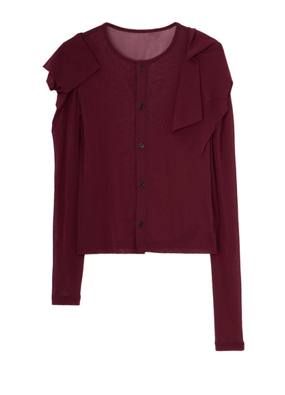 Ny TULLE DRAPED SLV CARDIGAN