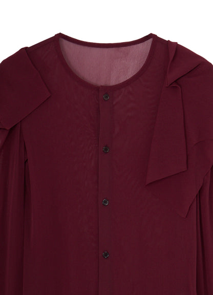 Ny TULLE DRAPED SLV CARDIGAN