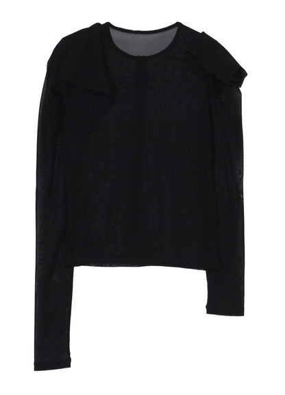 Ny TULLE DRAPED SLV CARDIGAN