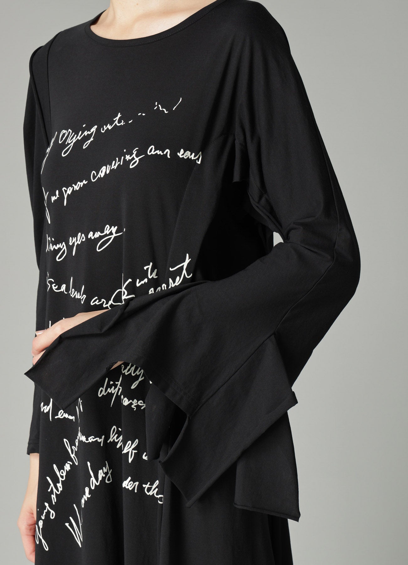 ヨウジヤマモト　FG-T82-087　カットソー COTTON SINGLE JERSEY HAND WRITING PT DRESS – THE SHOP YOHJI YAMAMOTO