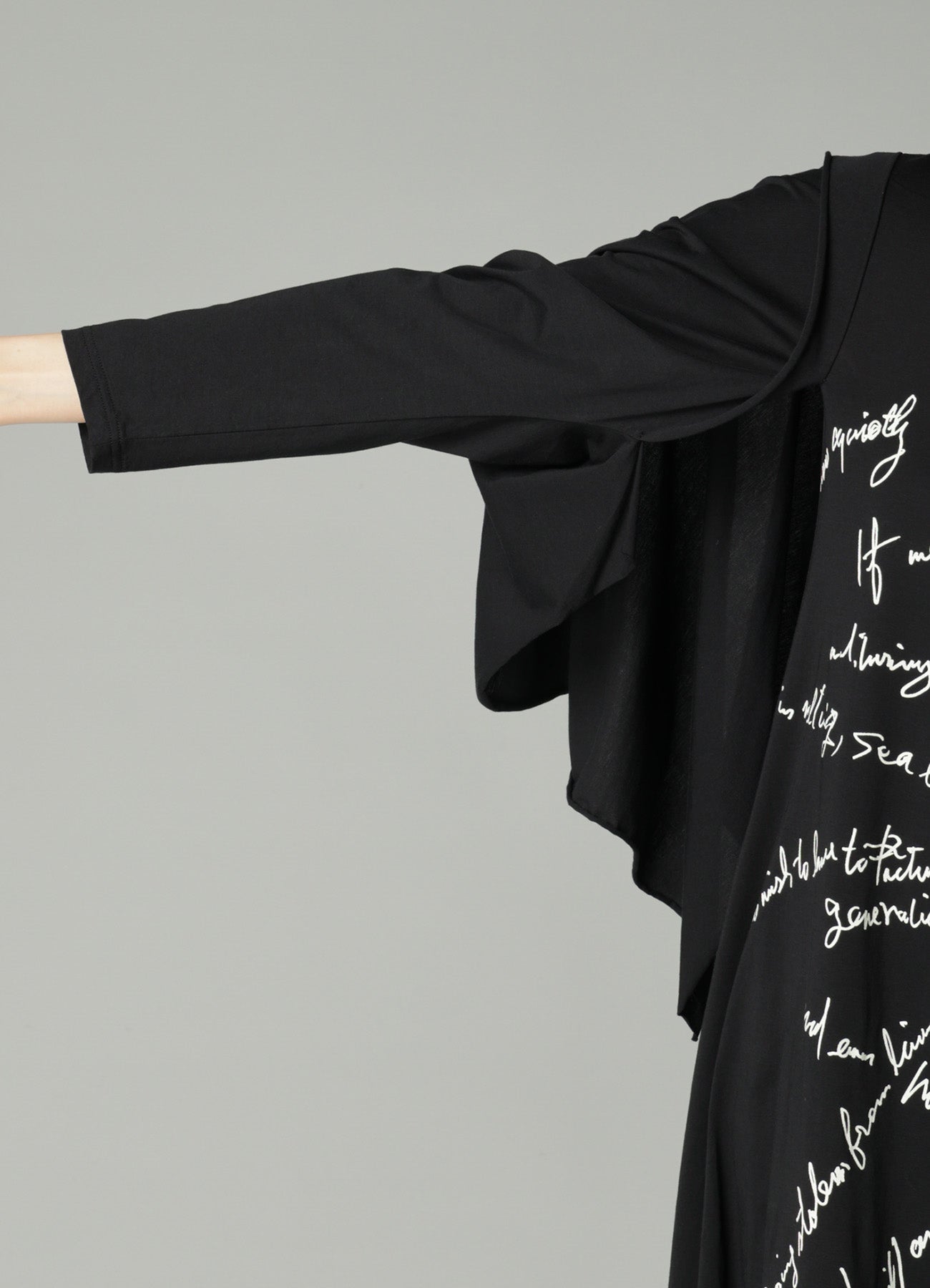 COTTON SINGLE JERSEY HAND WRITING PT DRESS