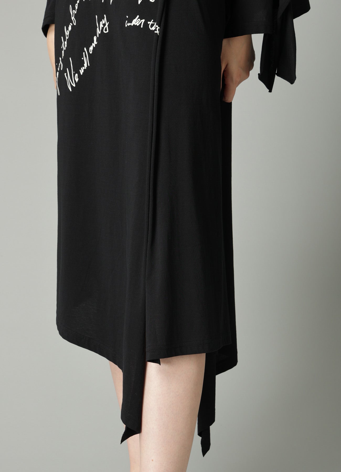 COTTON SINGLE JERSEY HAND WRITING PT DRESS