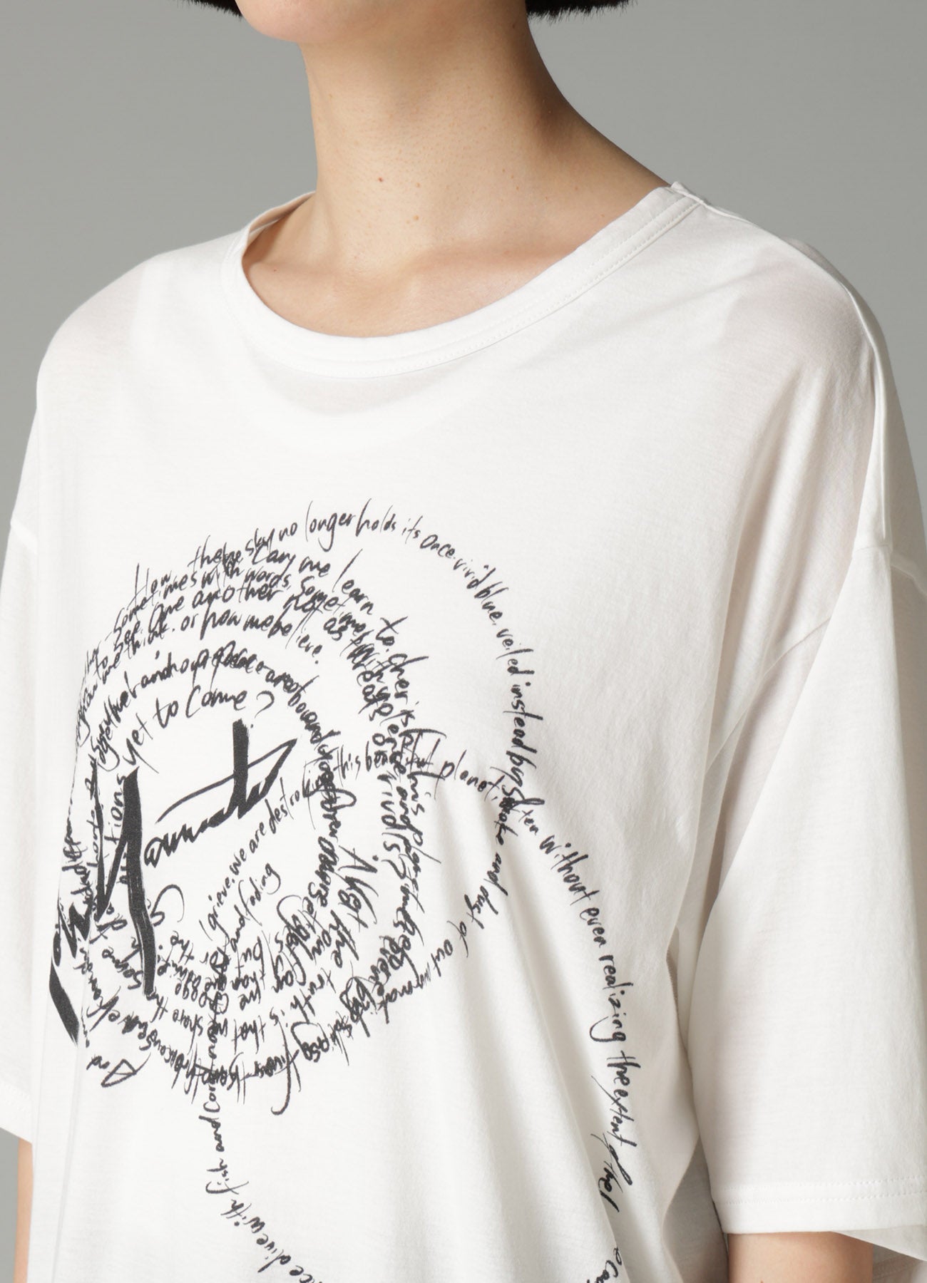 COTTON SINGLE JERSEY SWIRL YY SHORT SLV T