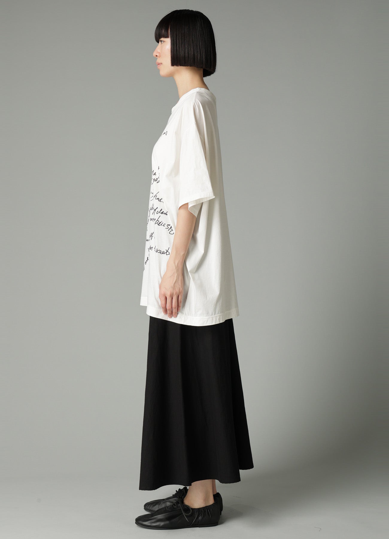 COTTON SINGLE JERSEY HAND WRITING PT SHORT SLV T