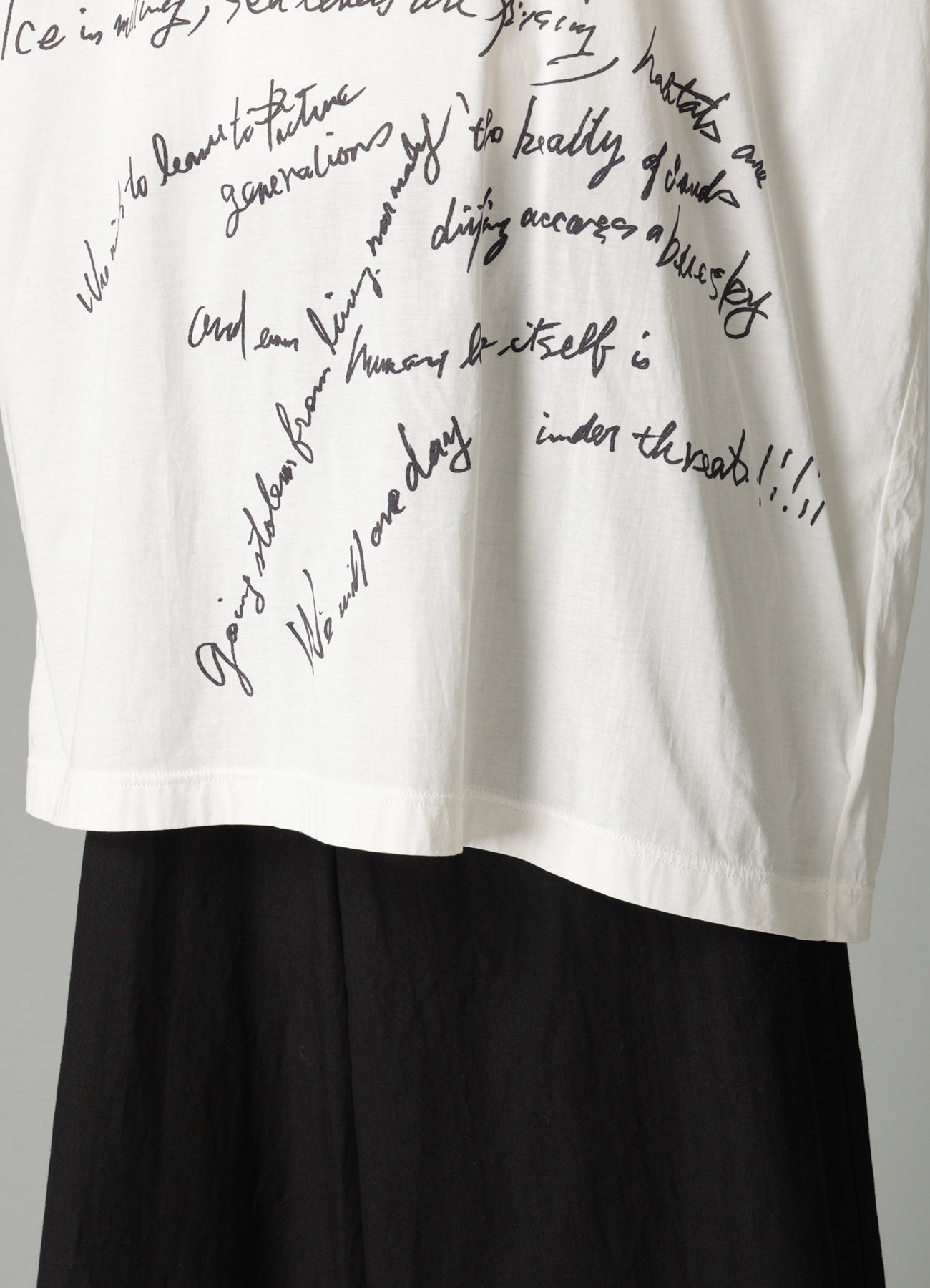 COTTON SINGLE JERSEY HAND WRITING PT SHORT SLV T