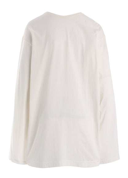 COTTON SINGLE JERSEY HAND WRITING PT LONG SLV T