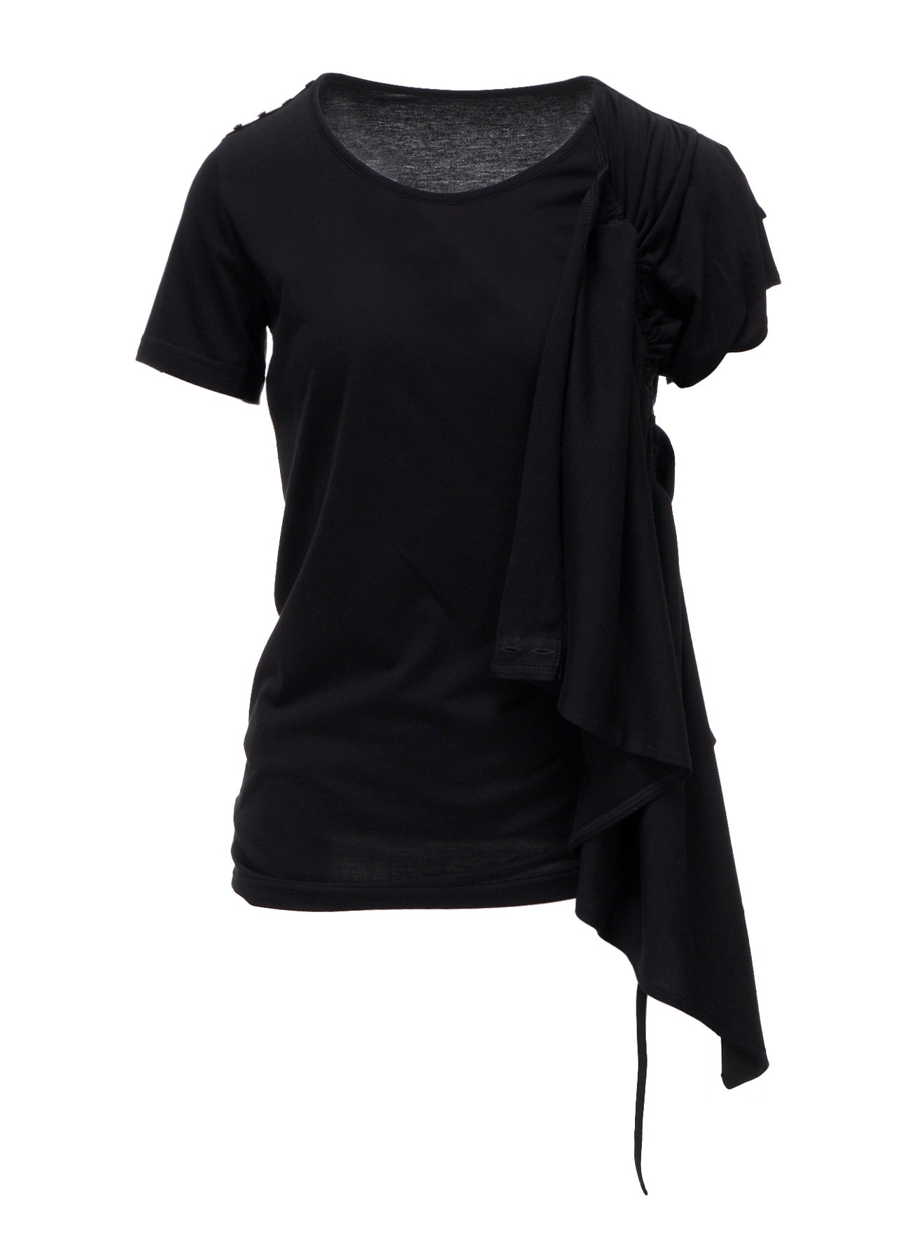 SHORT-SLEEVE DRAWSTRING TOP