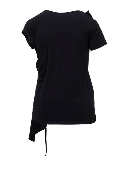 SHORT-SLEEVE DRAWSTRING TOP