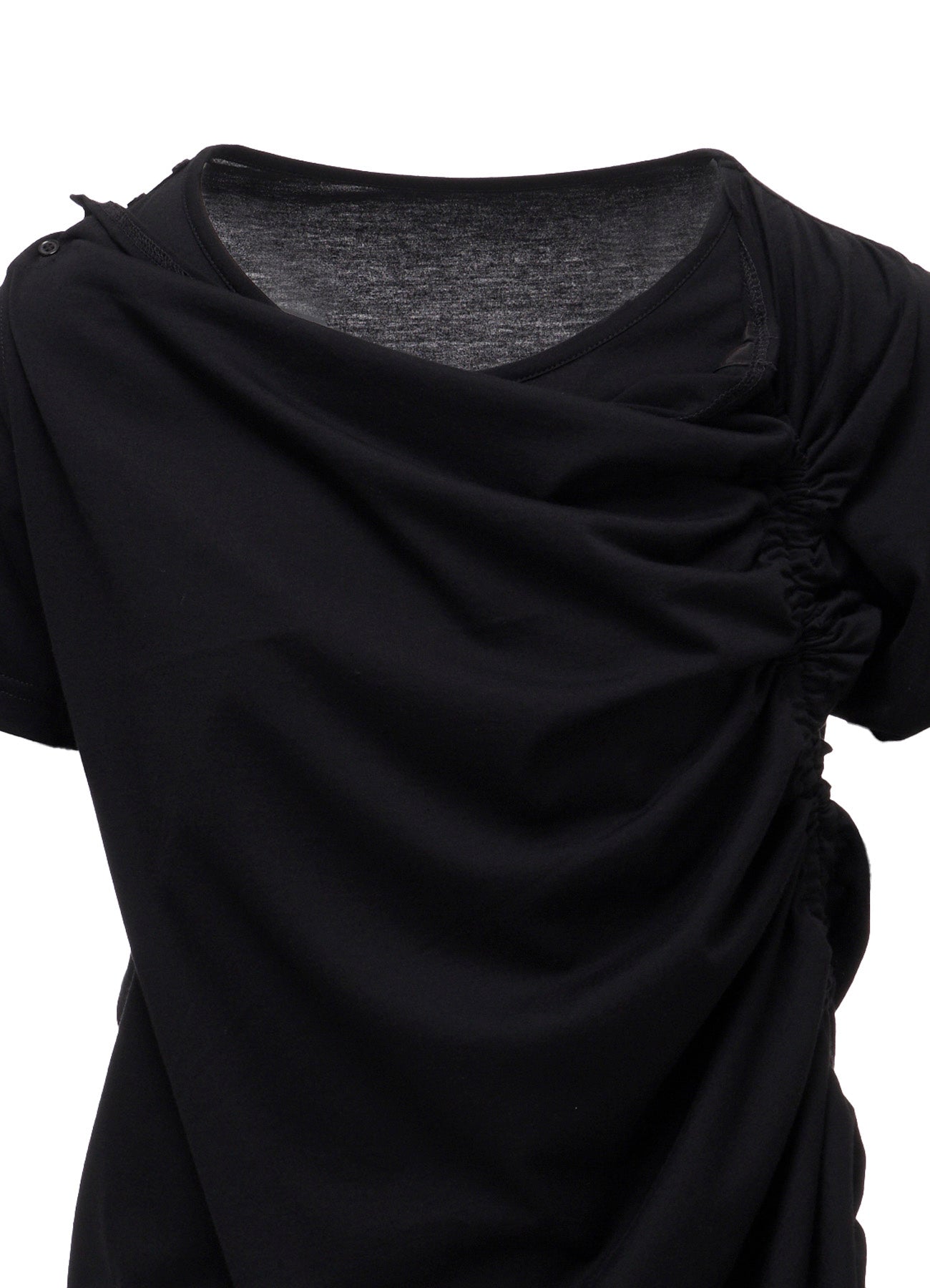 SHORT-SLEEVE DRAWSTRING TOP