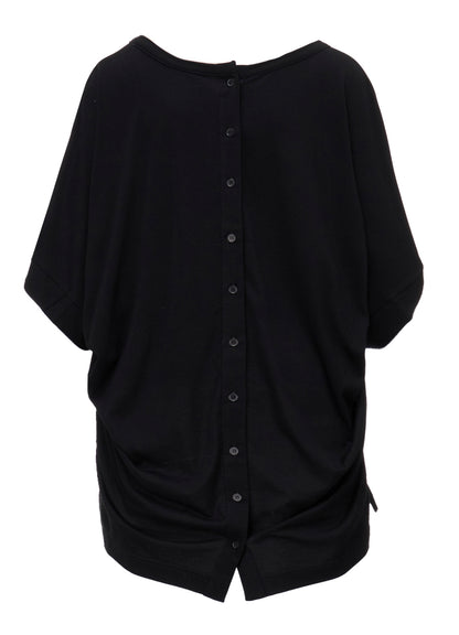 Short sleeve open back top