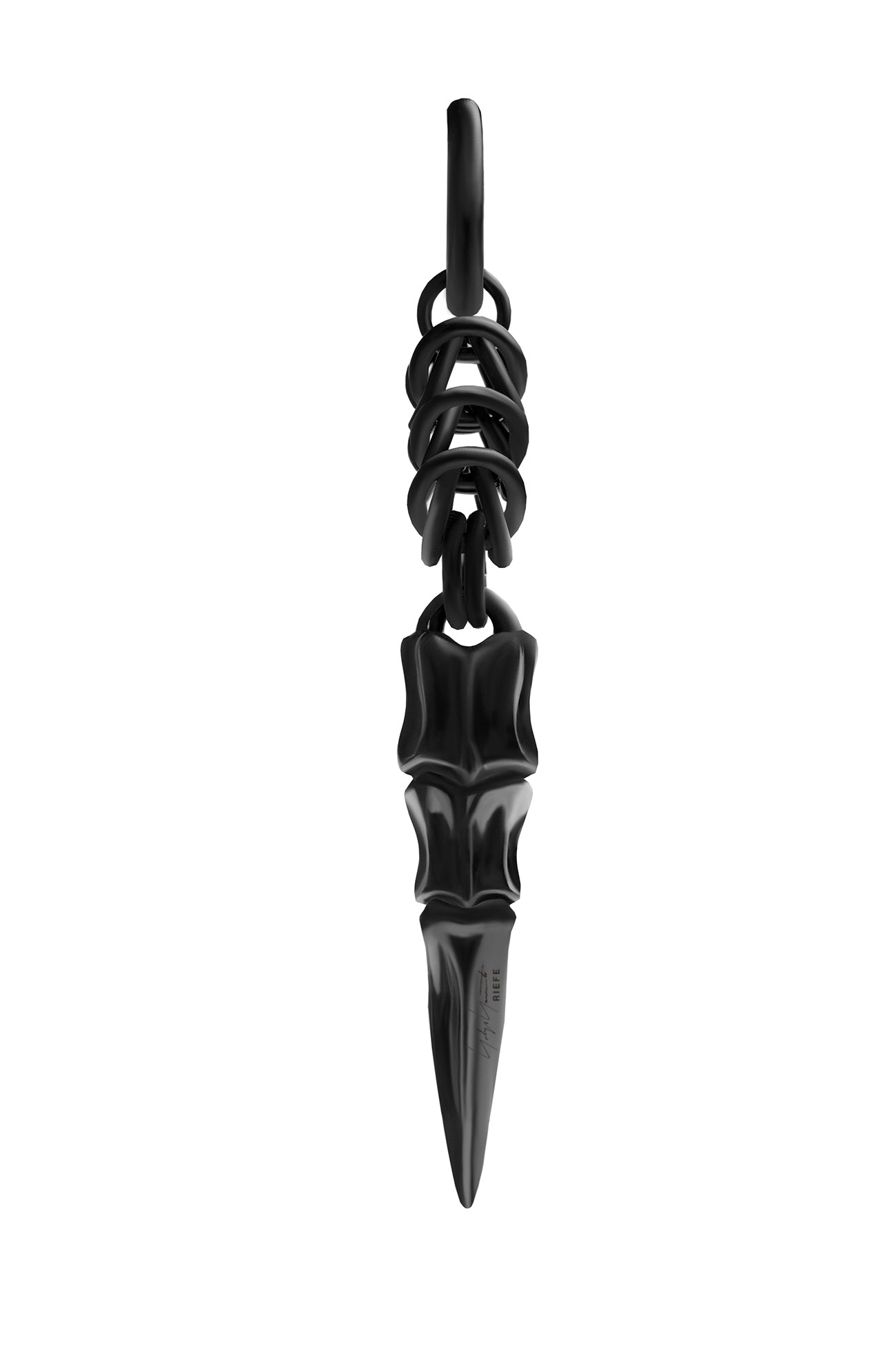BRASS GUN METAL ANARCHESS EARRING