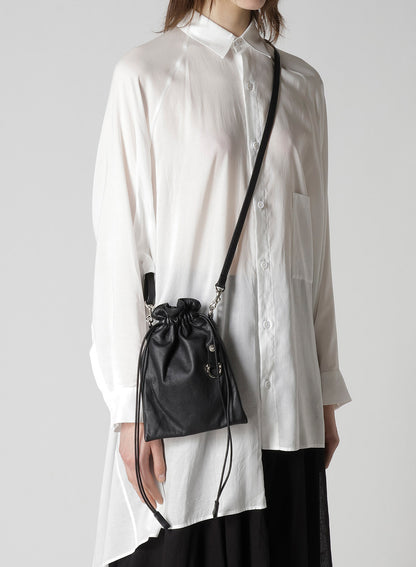GARMENT LEATHER DRAWSTRING POUCH S