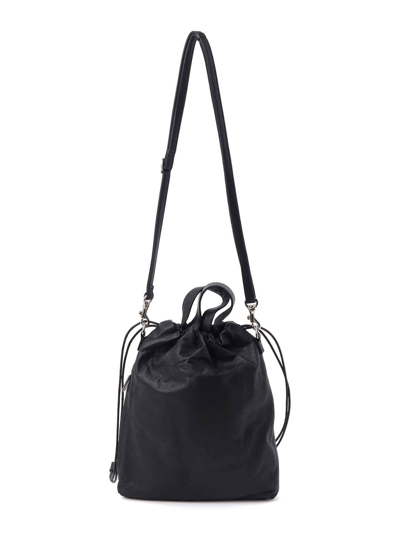 GARMENT LEATHER DRAWSTRING POUCH M