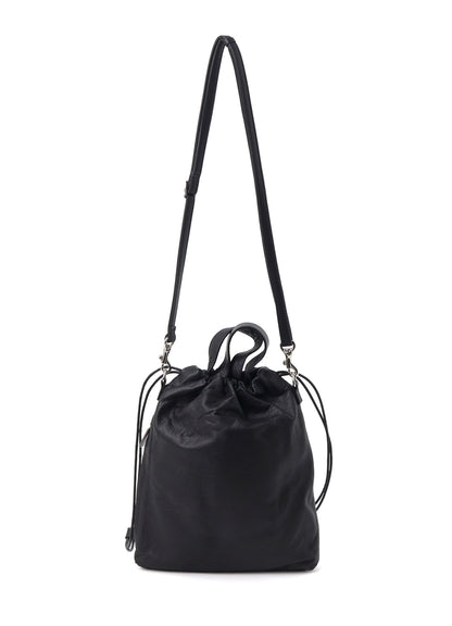 GARMENT LEATHER DRAWSTRING POUCH M