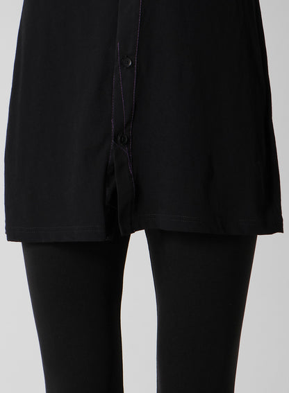 COTTON SINGLE JERSEY COLOR STITCHED BLOUSE A