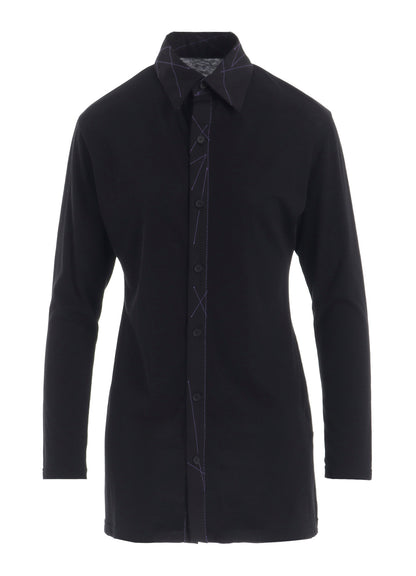 COTTON SINGLE JERSEY COLOR STITCHED BLOUSE A