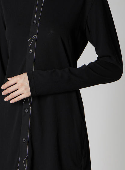 COTTON SINGLE JERSEY COLOR STITCHED BLOUSE B