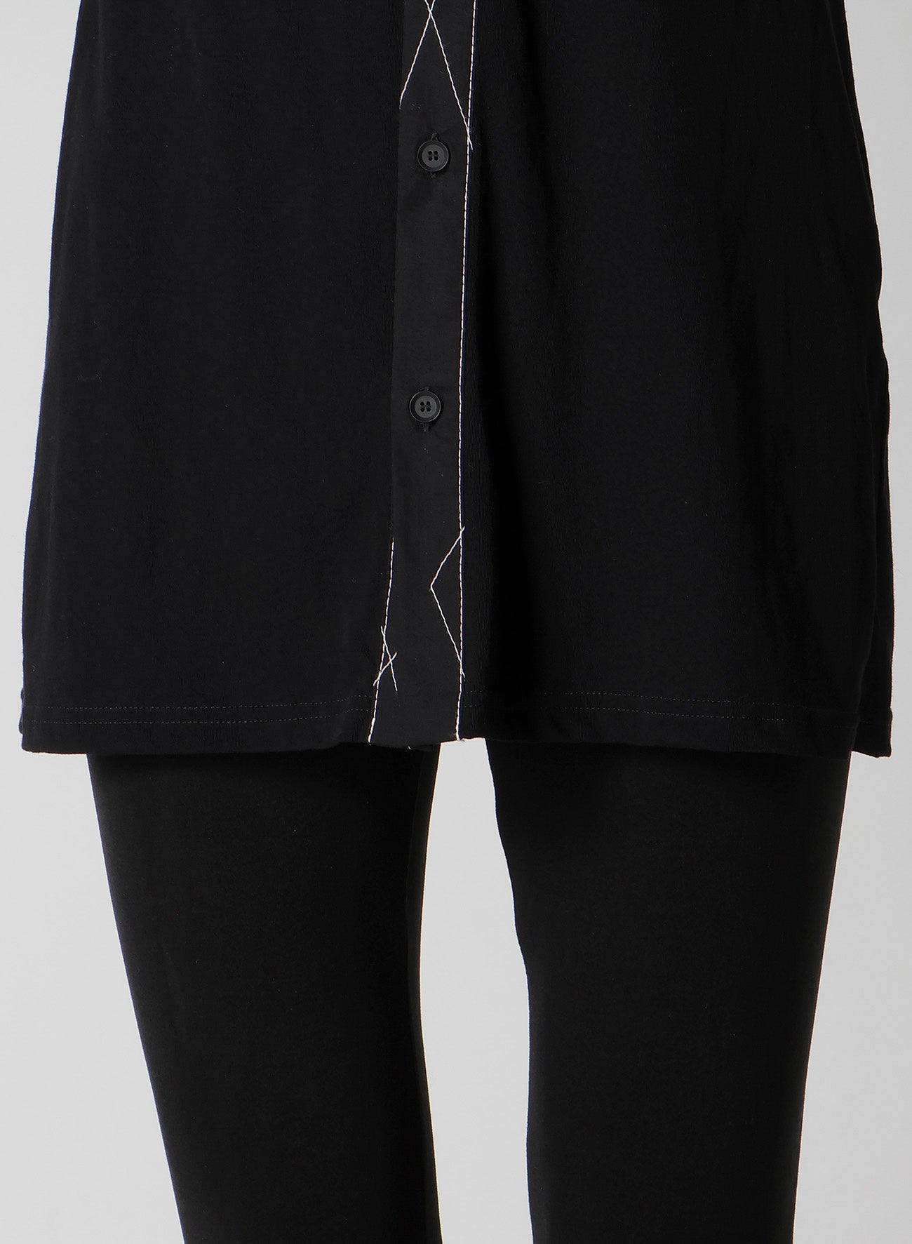 COTTON SINGLE JERSEY COLOR STITCHED BLOUSE B