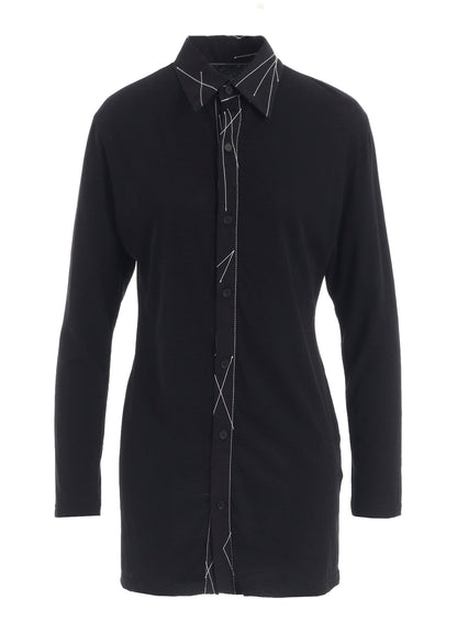 COTTON SINGLE JERSEY COLOR STITCHED BLOUSE B