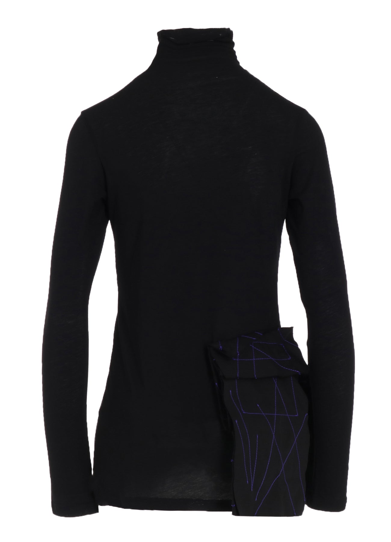 COTTON SINGLE JERSEY HIGHNECK LONG T C