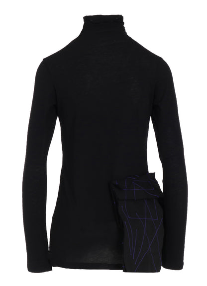 COTTON SINGLE JERSEY HIGHNECK LONG T C