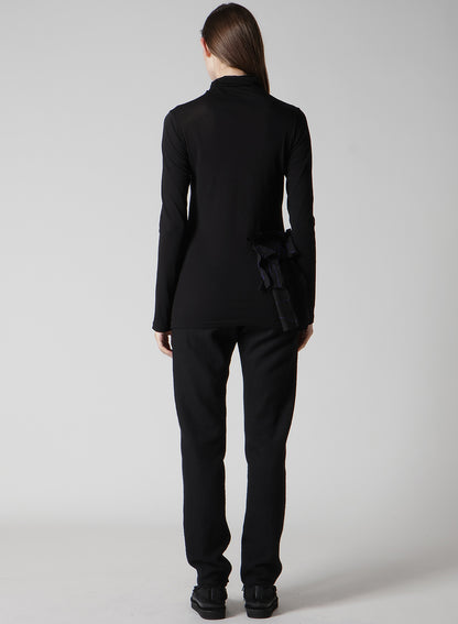 COTTON SINGLE JERSEY HIGHNECK LONG T C