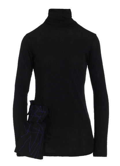 COTTON SINGLE JERSEY HIGHNECK LONG T C