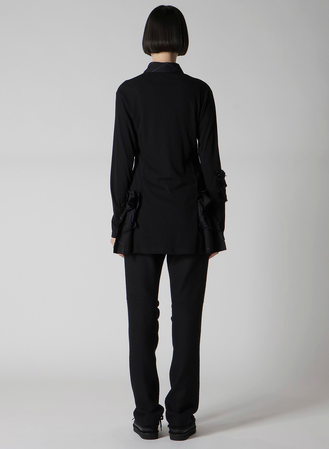 COTTON SINGLE JERSEY COLOR STITCHED BLOUSE G