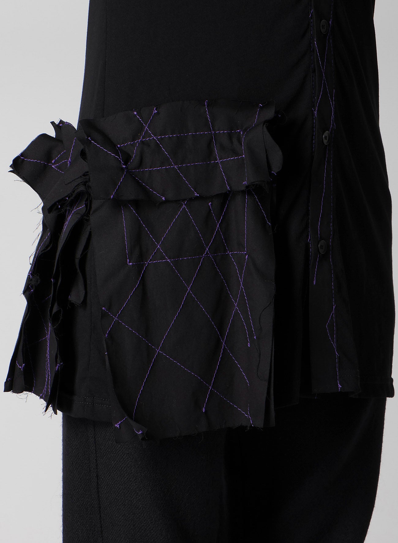 COTTON SINGLE JERSEY COLOR STITCHED BLOUSE G