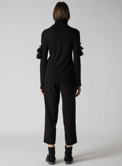AIRY SPAN WEAK MILLED TURTLENECK LONG T-D