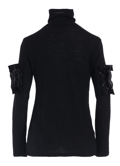 AIRY SPAN WEAK MILLED TURTLENECK LONG T-D