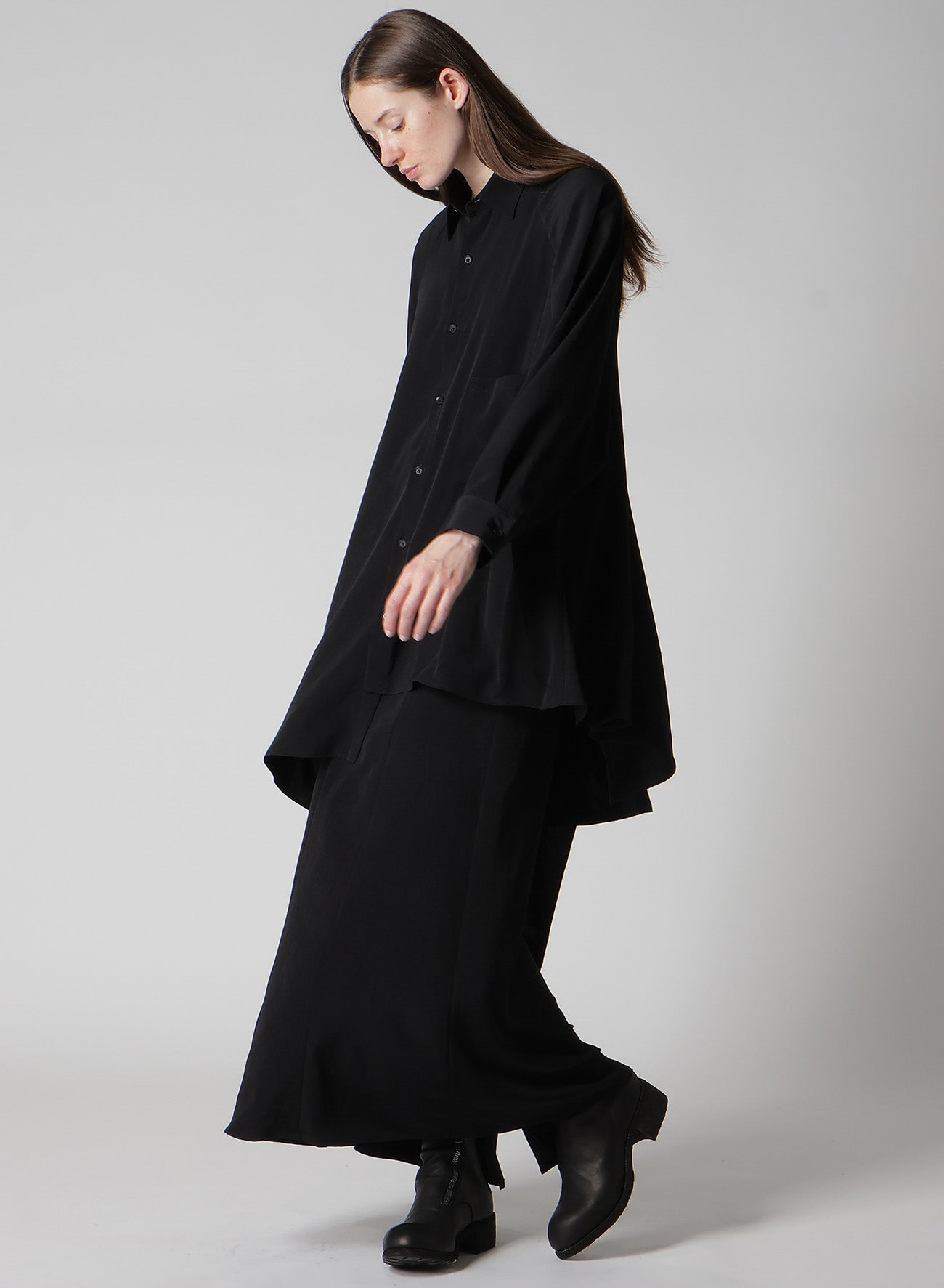 TA/PE CREPE DE CHINE RAGLAN LONG SLV BLOUSE