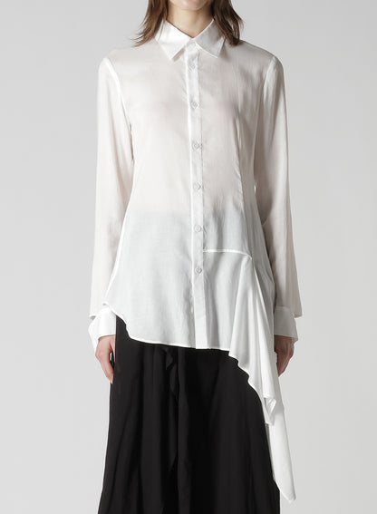 CELLULOSE LAWN L DRAPED BLOUSE