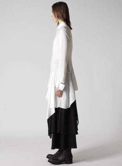 CELLULOSE LAWN L DRAPED BLOUSE