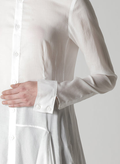 CELLULOSE LAWN L DRAPED BLOUSE