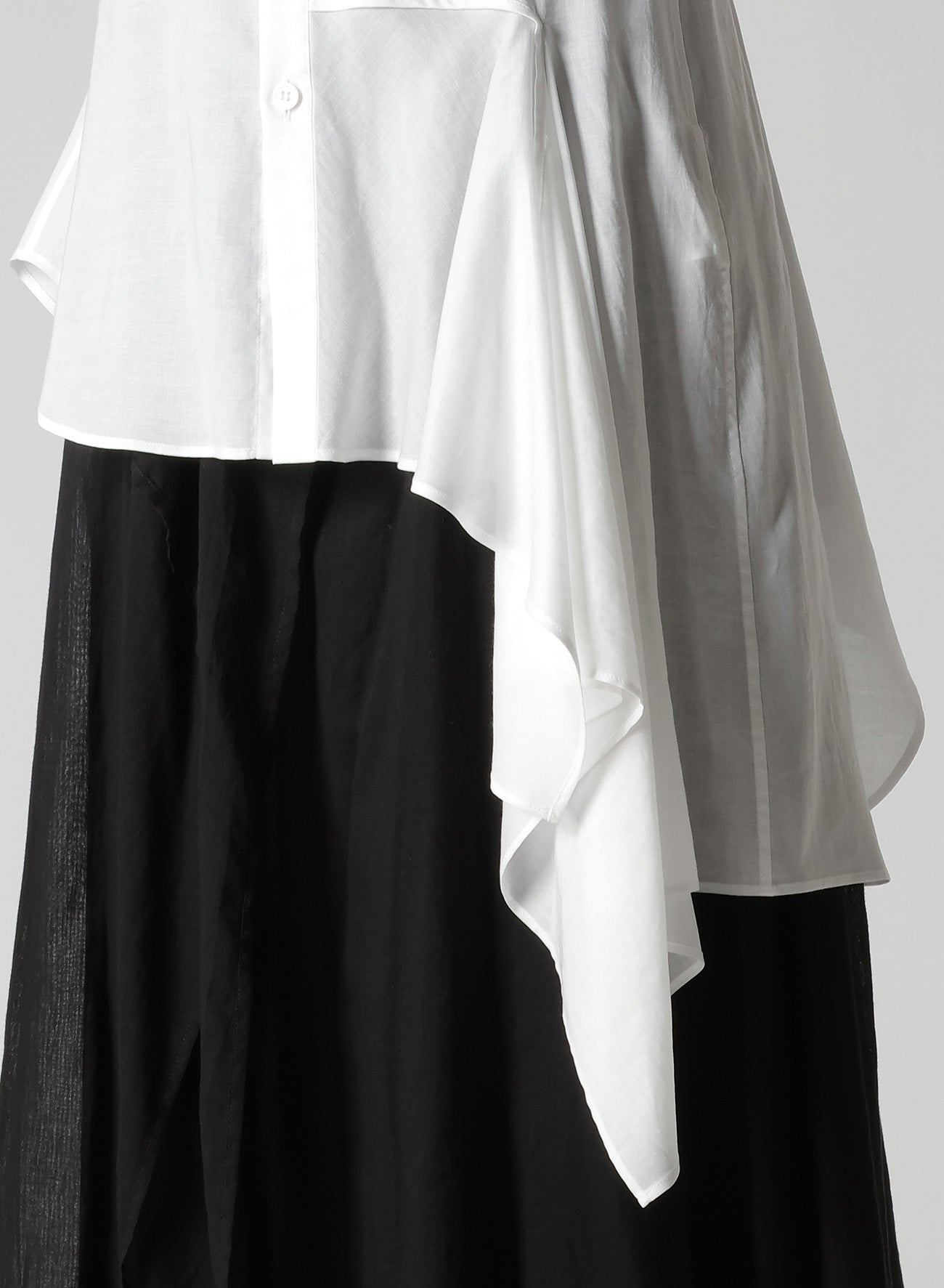 CELLULOSE LAWN L DRAPED BLOUSE