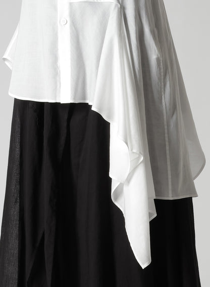 CELLULOSE LAWN L DRAPED BLOUSE