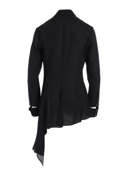 CELLULOSE LAWN L DRAPED BLOUSE