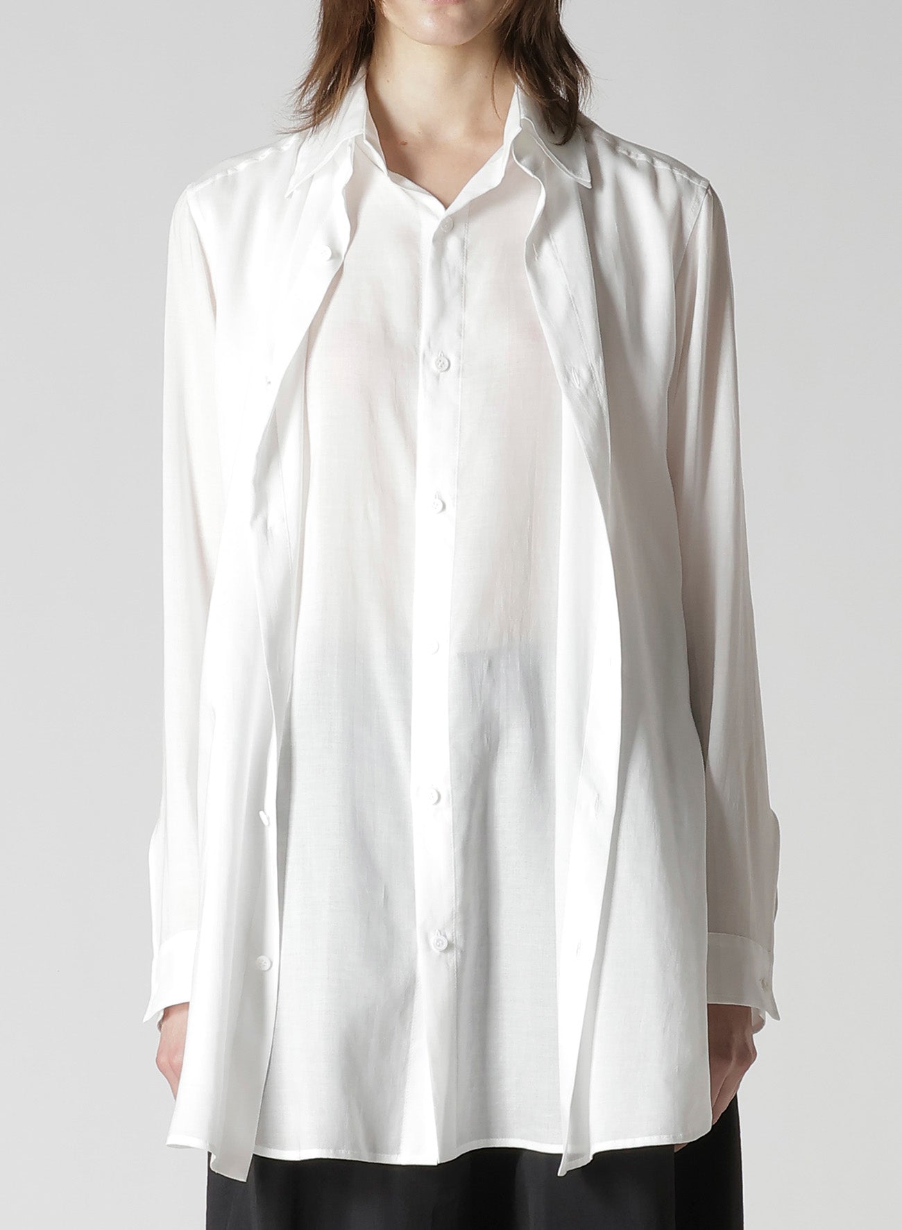 CELLULOSE LAWN F DOUBLE LAYERED BLOUSE
