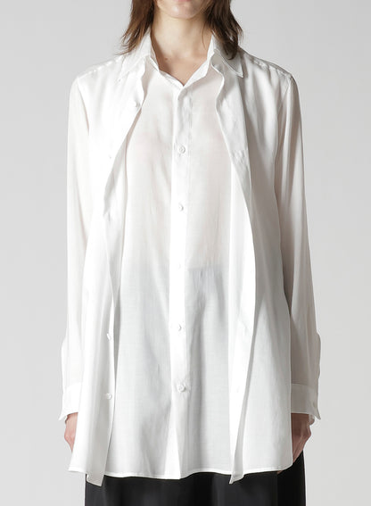 CELLULOSE LAWN F DOUBLE LAYERED BLOUSE