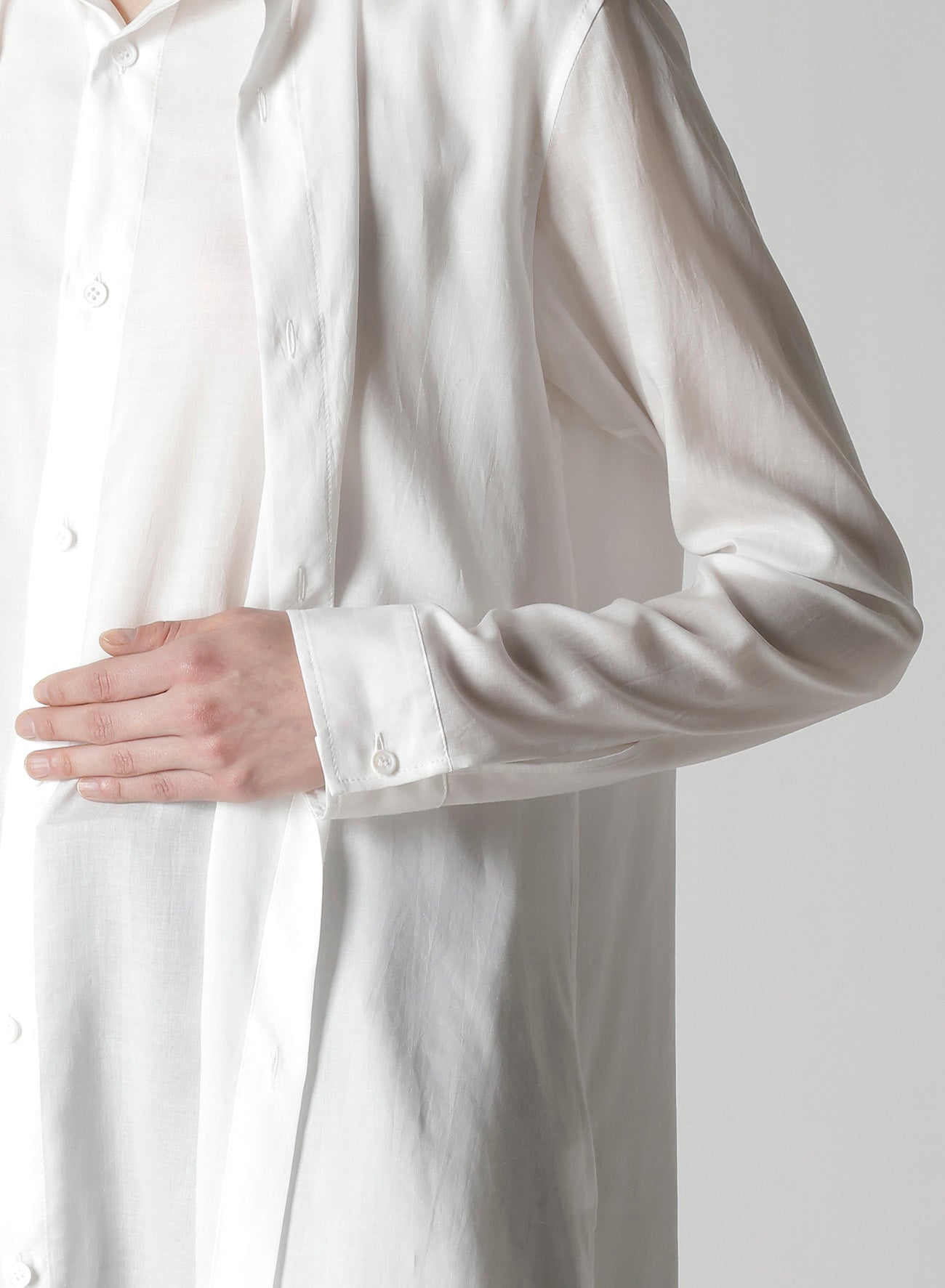 CELLULOSE LAWN F DOUBLE LAYERED BLOUSE