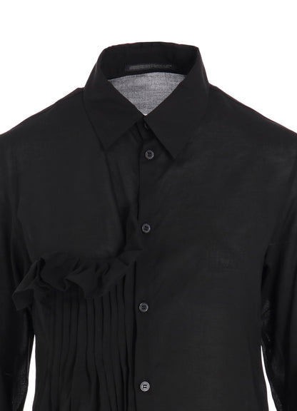 CELLULOSE LAWN R FRONT PINTUCK BLOUSE